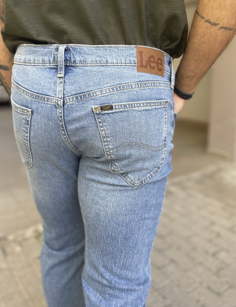 Lee Daren Zip Fly ανδρικό ανοιχτό μπλε ξεβαμμένο τζιν 112367189 φωτογραφία